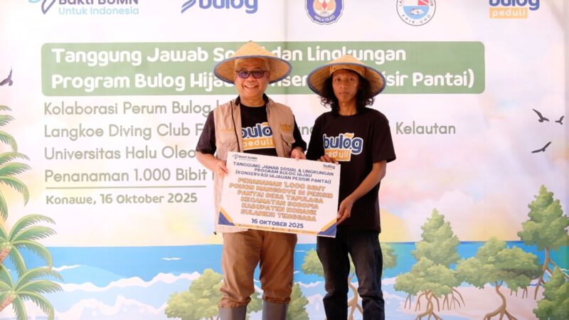 Bulog Tanam 1.000 Bibit Mangrove di Sulawesi Tenggara