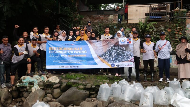 15.000 Ekor Ikan Dilepasliarkan Ke Ciliwung